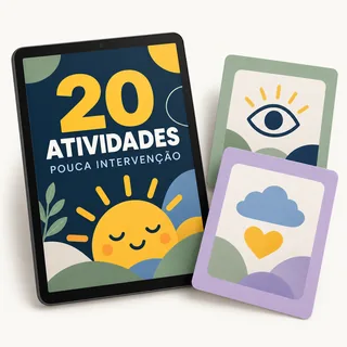 Mockup ilustrativo do bônus: 20 atividades com pouca intervenção do monitor